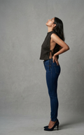 Side-Tie Cotton Crop Top – Black