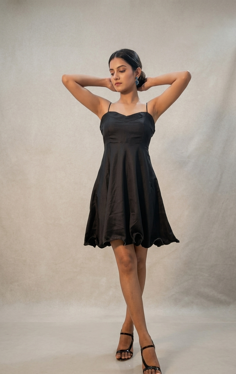 Midnight Sweetheart Flare Dress