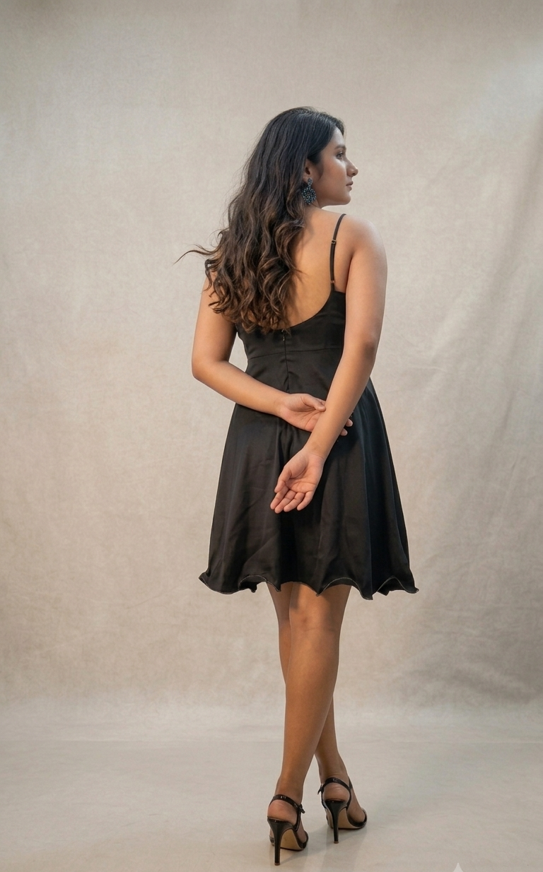 Midnight Sweetheart Flare Dress