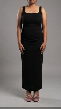 Midnight Sculpt Maxi Dress – Premium Lycra Edition