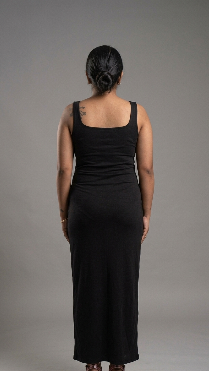 Midnight Sculpt Maxi Dress – Premium Lycra Edition