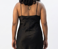 Classic Black Butter Crepe Slip Maxi Dress
