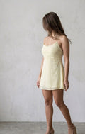 PASTEL YELLOW MINI MINI DRESS