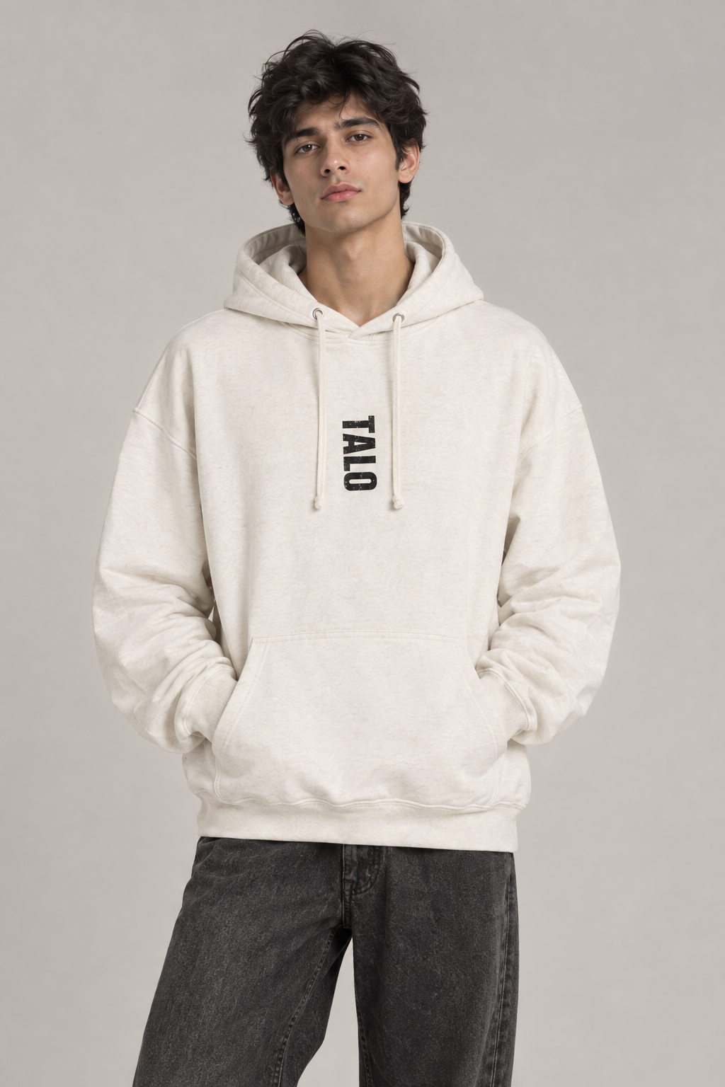 Talonnè Off white back print dog lover hoodie