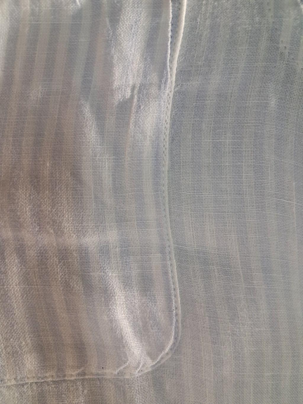 Blue striped men shirt in cotton handloom texture fabric