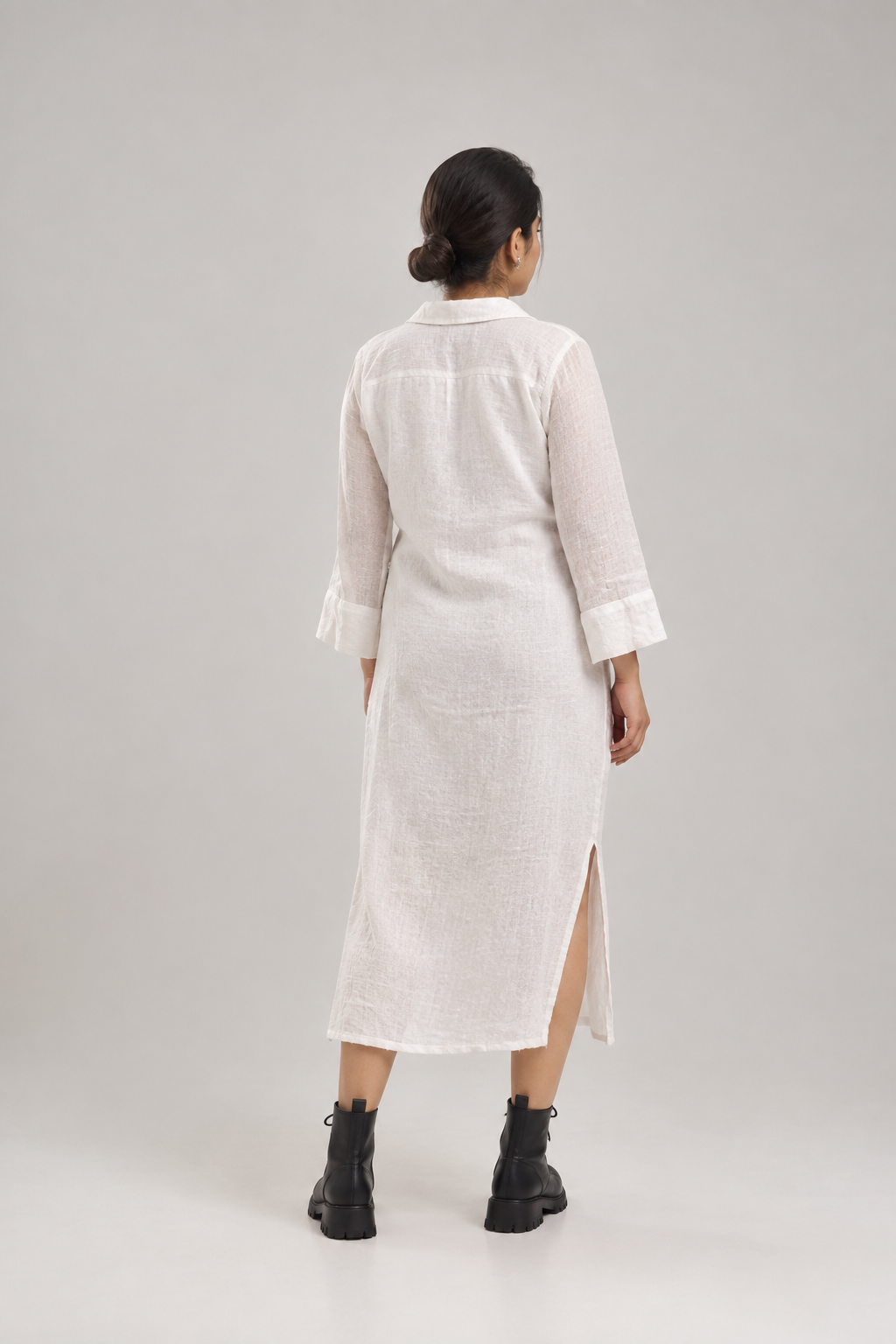 Crushed cotton shirt dresses.