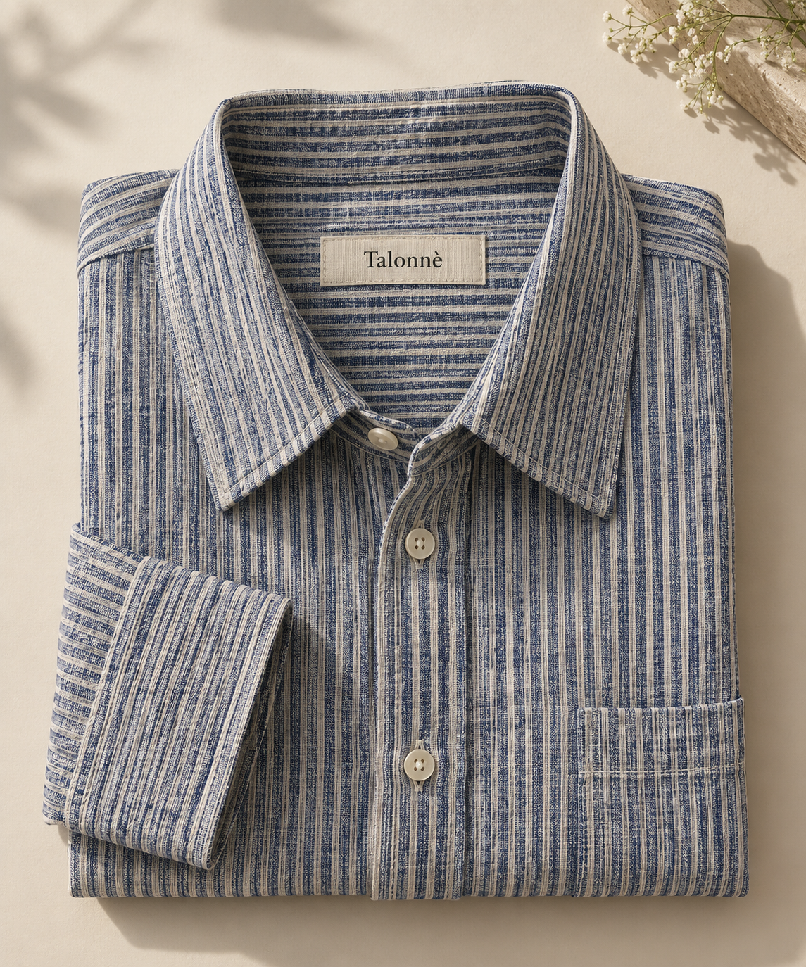 Talonne handloom textured cotton men shirt