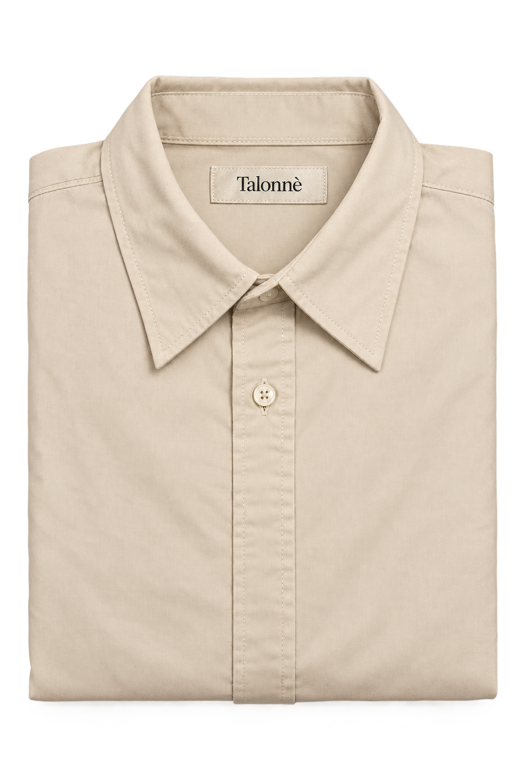 Talonne Beige men cotton shirt